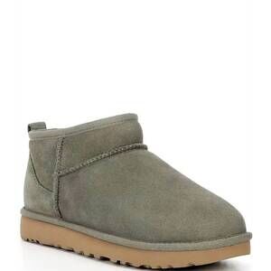 NEW UGG women's ultra mini booties in moss green/amphora
